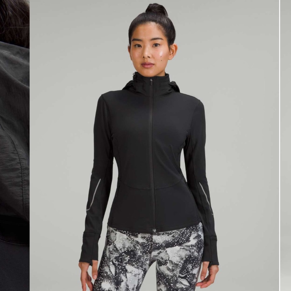 NWOT Lululemon Nulux Reflective Running Jacket Black Fitted Define Jacket Size 2